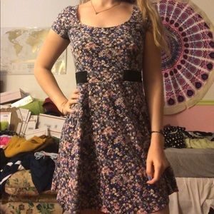 American Eagle Floral Cut Out Dress